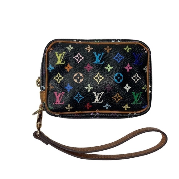 Authentic Louis Vuitton Black Murakami Wapity Multicolor Accessory Case Pouch - Picture 4 of 16
